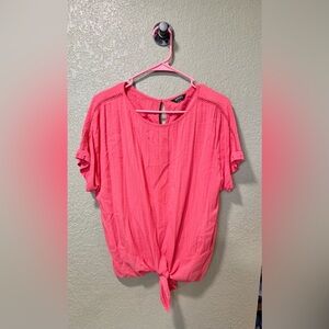 Buffalo David Bitton Coral Tie-Front Blouse